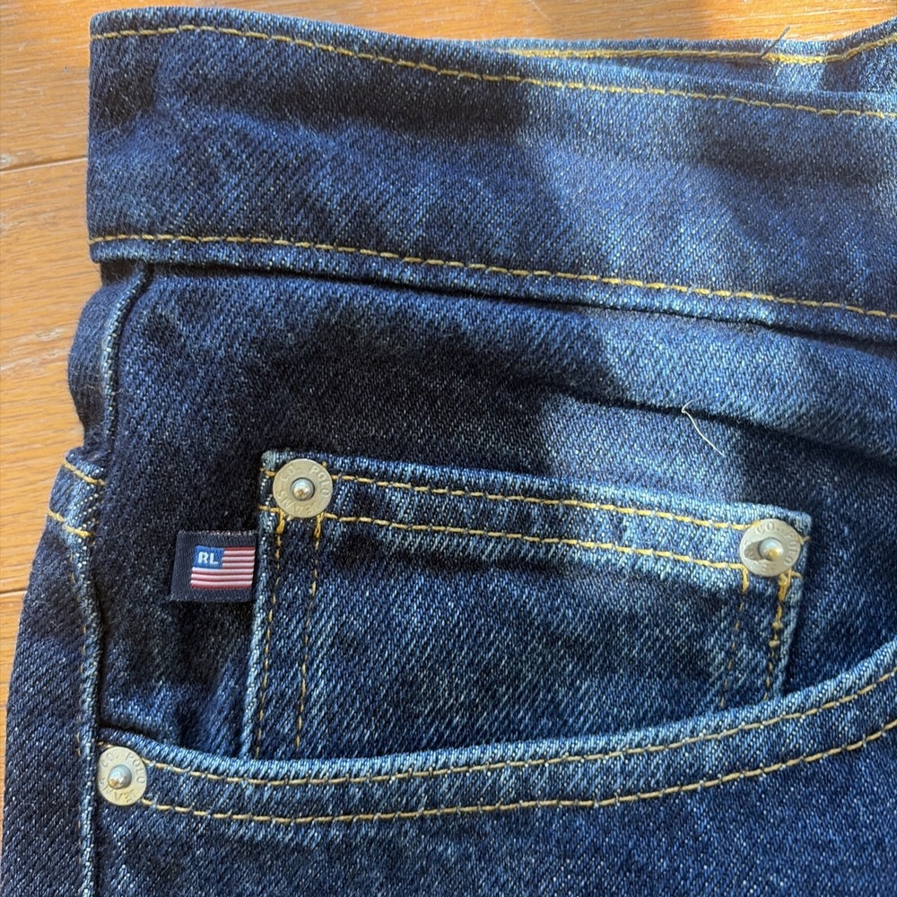 Vintage Polo Jeans Co Ralph Lauren Jeans Mens 38x34 (40x34) Blue Loose Fit Y2K - Picture 2 of 9